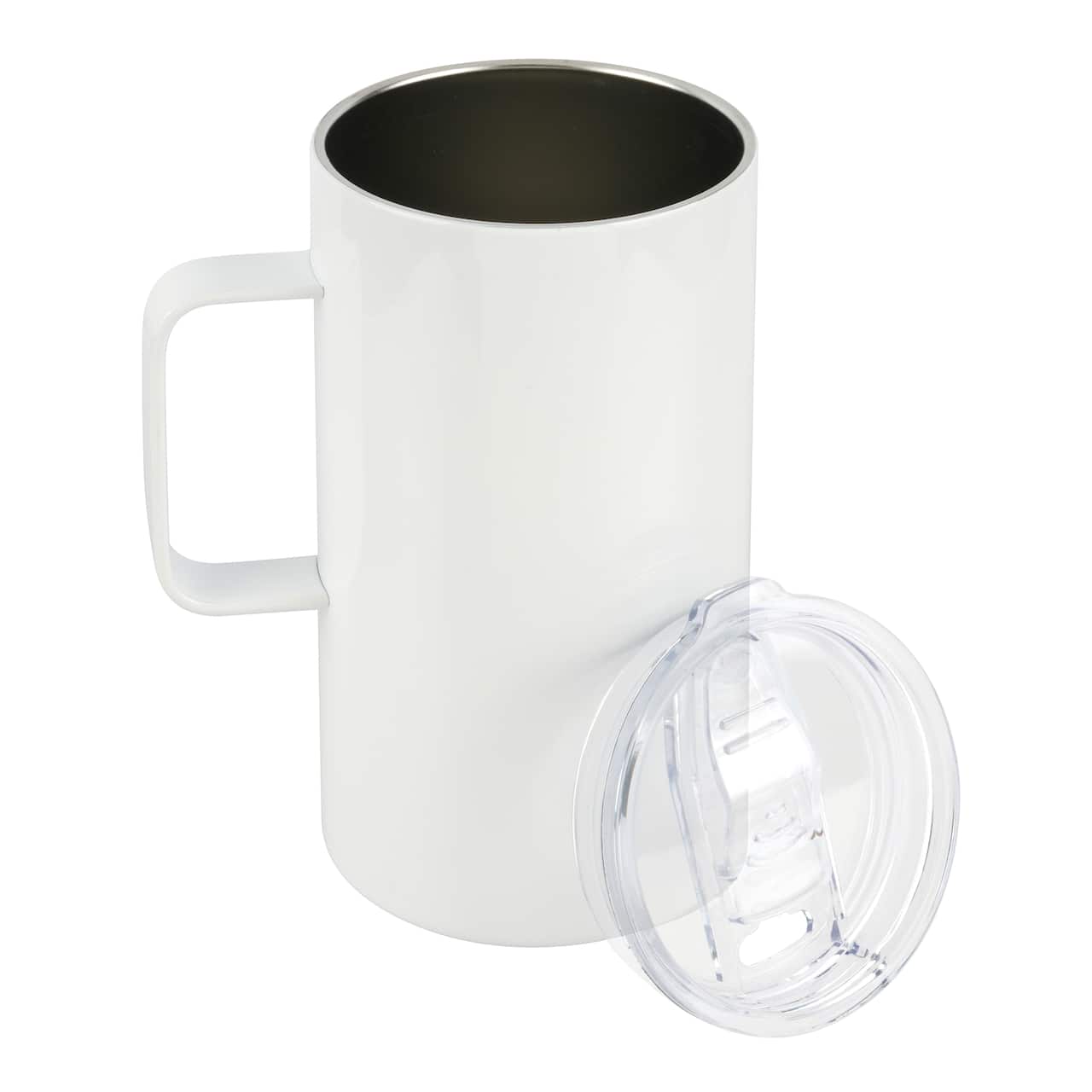 Tasse blanche en acier inoxydable de 384 ml avec couvercle pour la sublimation de Make Market